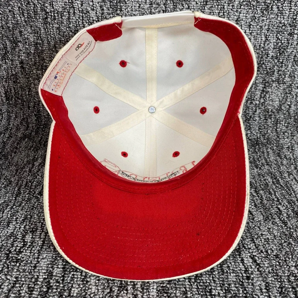 Vintage Cincinnati Reds Hat OC Outdoor Cap Snapback White MLB Genuine Red Logo